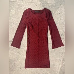 Burgundy / Red XS House of Harlow 1960 Midi Dress Never Worn